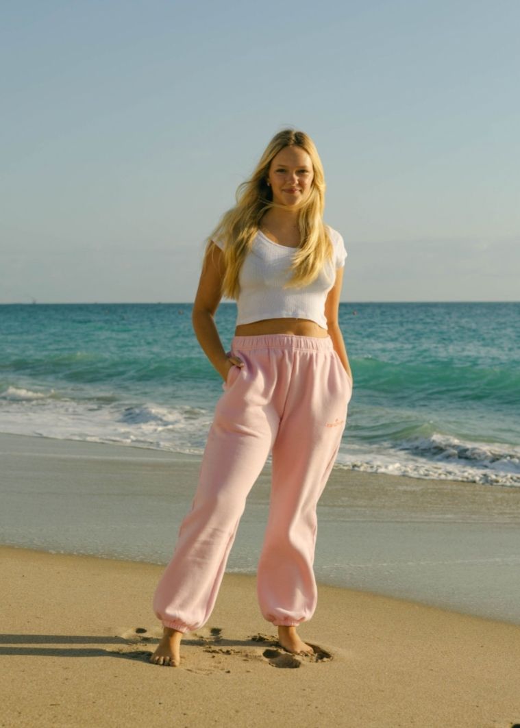 Pink Pink Palm Puff Puff Sweatpants | 029SGRHCX